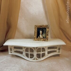 Off White Homco Faux Wicker Wall Shelf